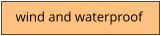 wind and waterproof
