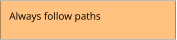 Always follow paths