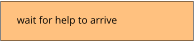 wait for help to arrive