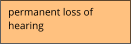 permanent loss of  hearing