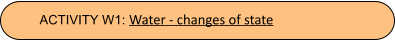 ACTIVITY W1: Water - changes of state