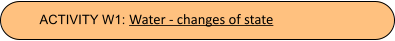 ACTIVITY W1: Water - changes of state