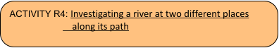 ACTIVITY R4: Investigating a river at two different places      along its path
